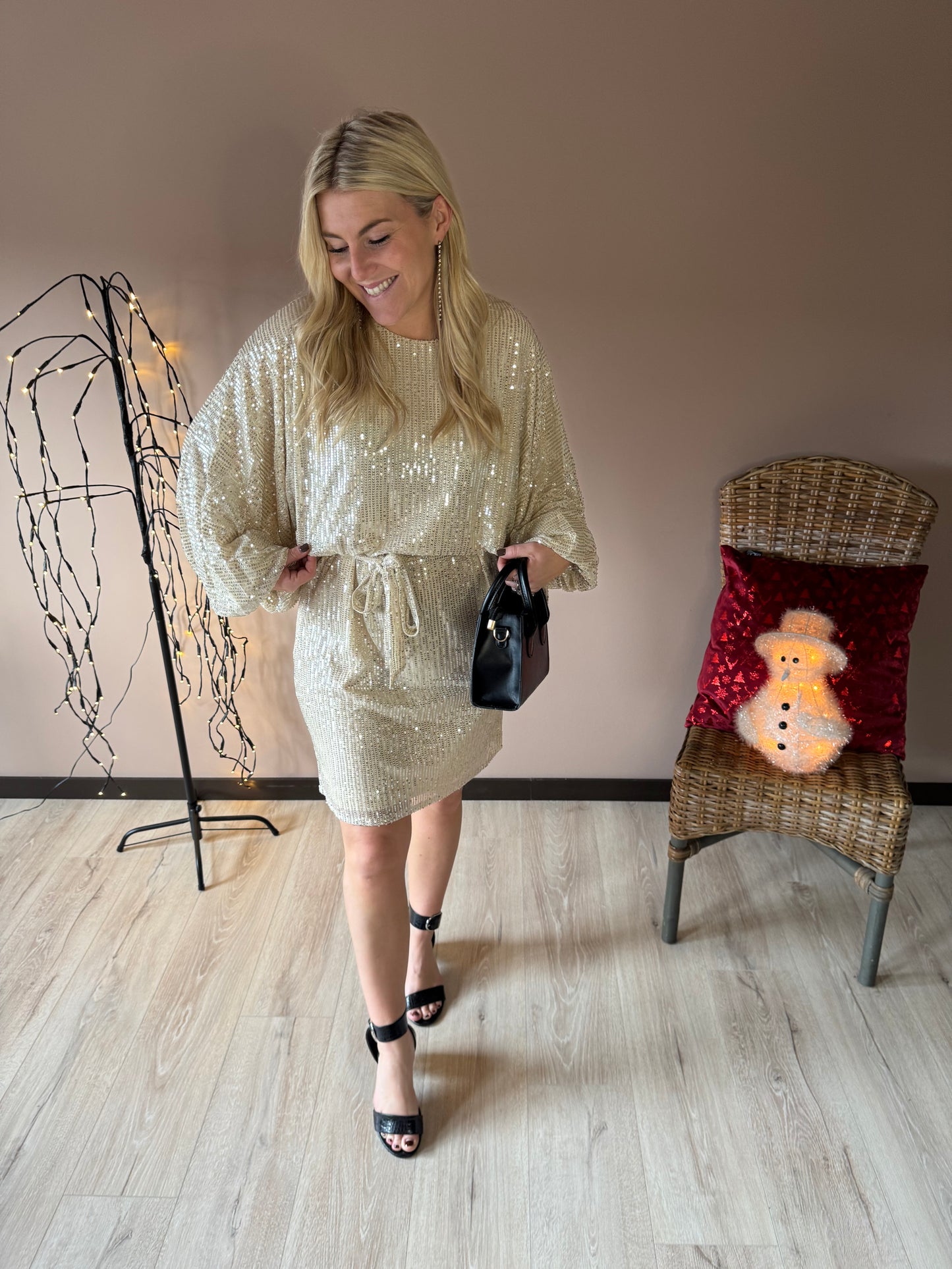 Champagne glitter dress