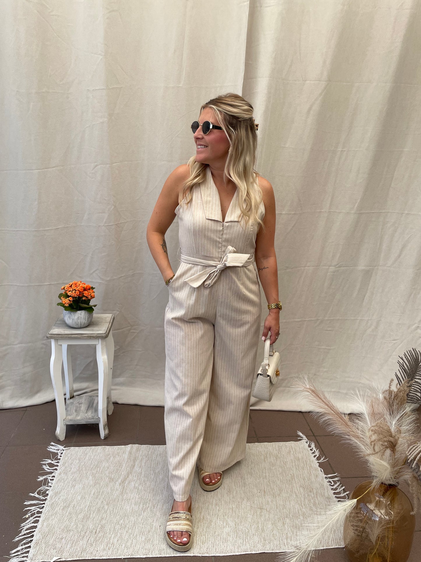 Beige jumpsuit
