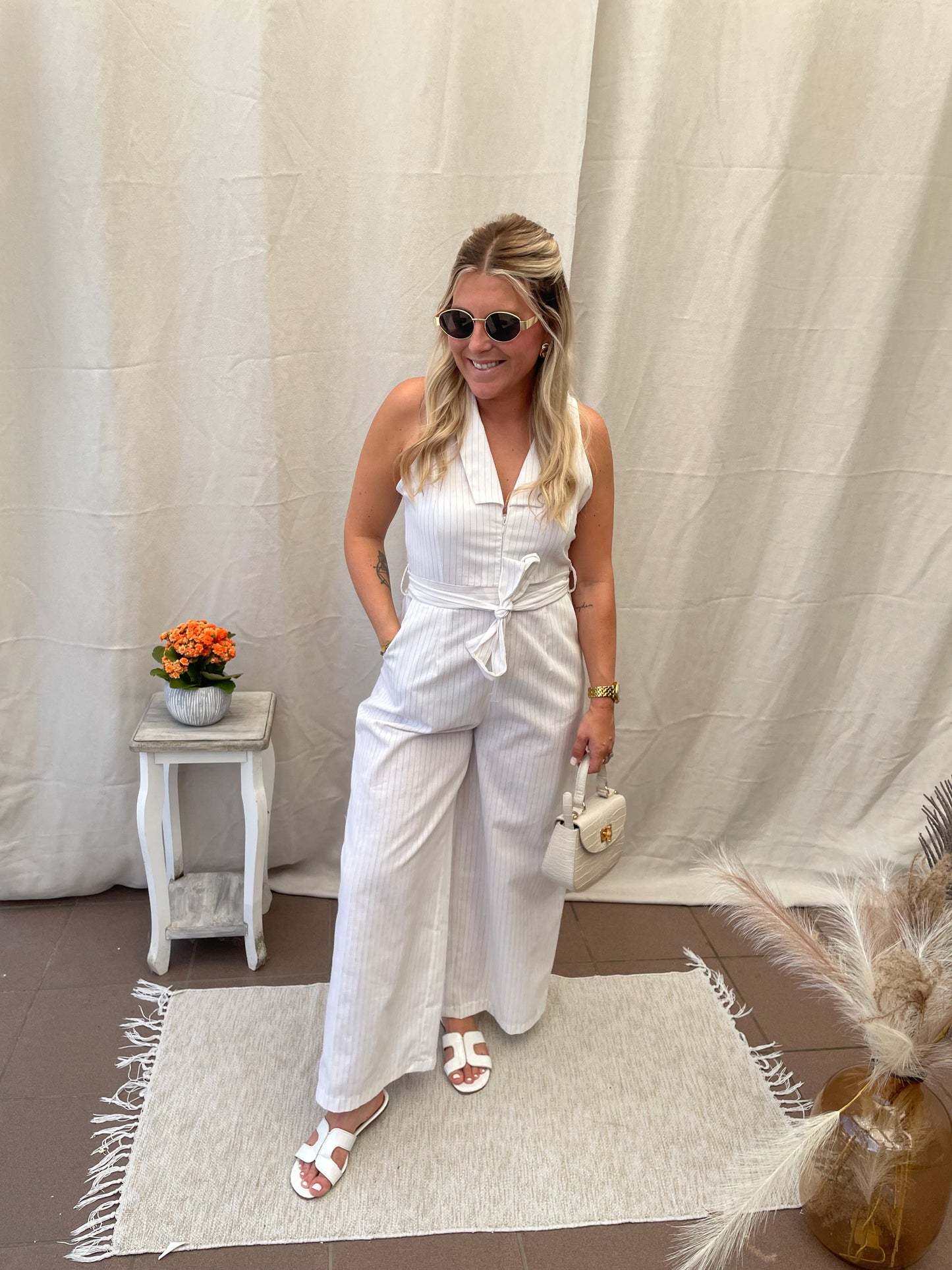 White jumpsuit