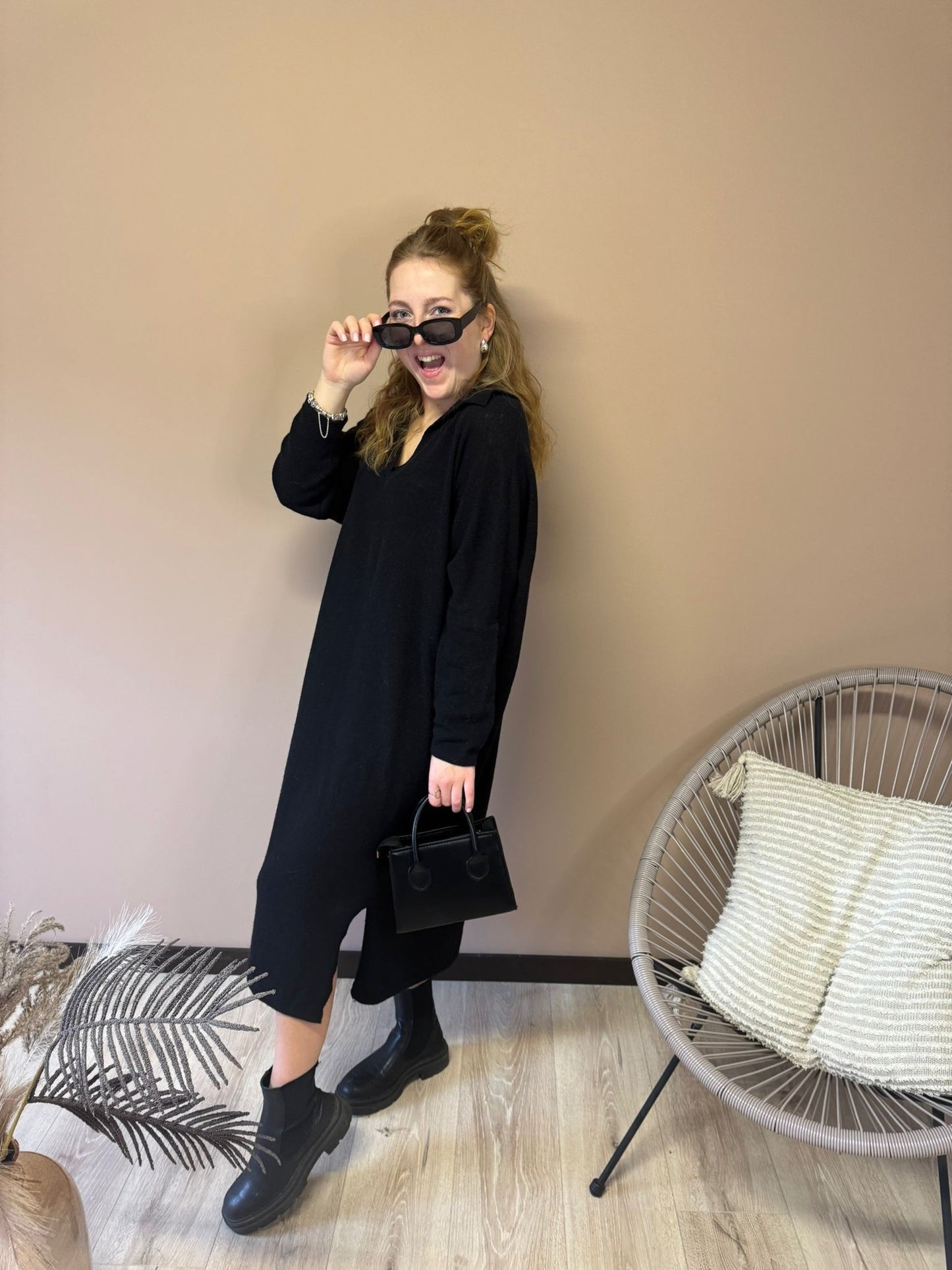 V-neck dress