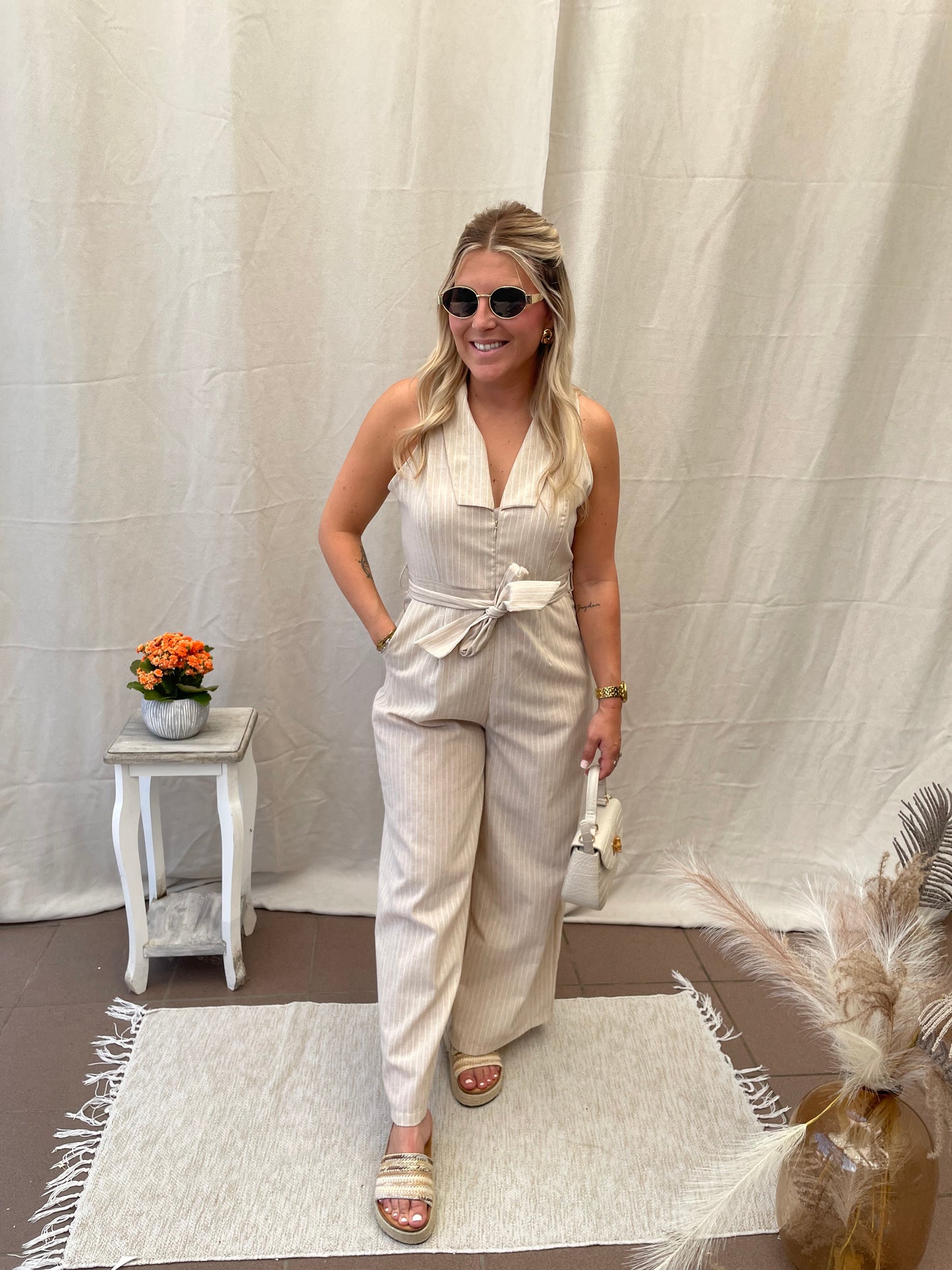 Beige jumpsuit