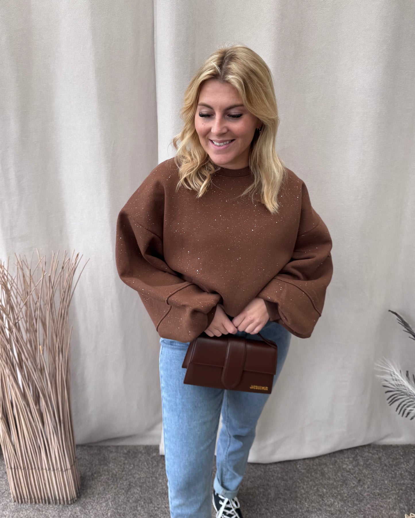 Brown glitter sweater