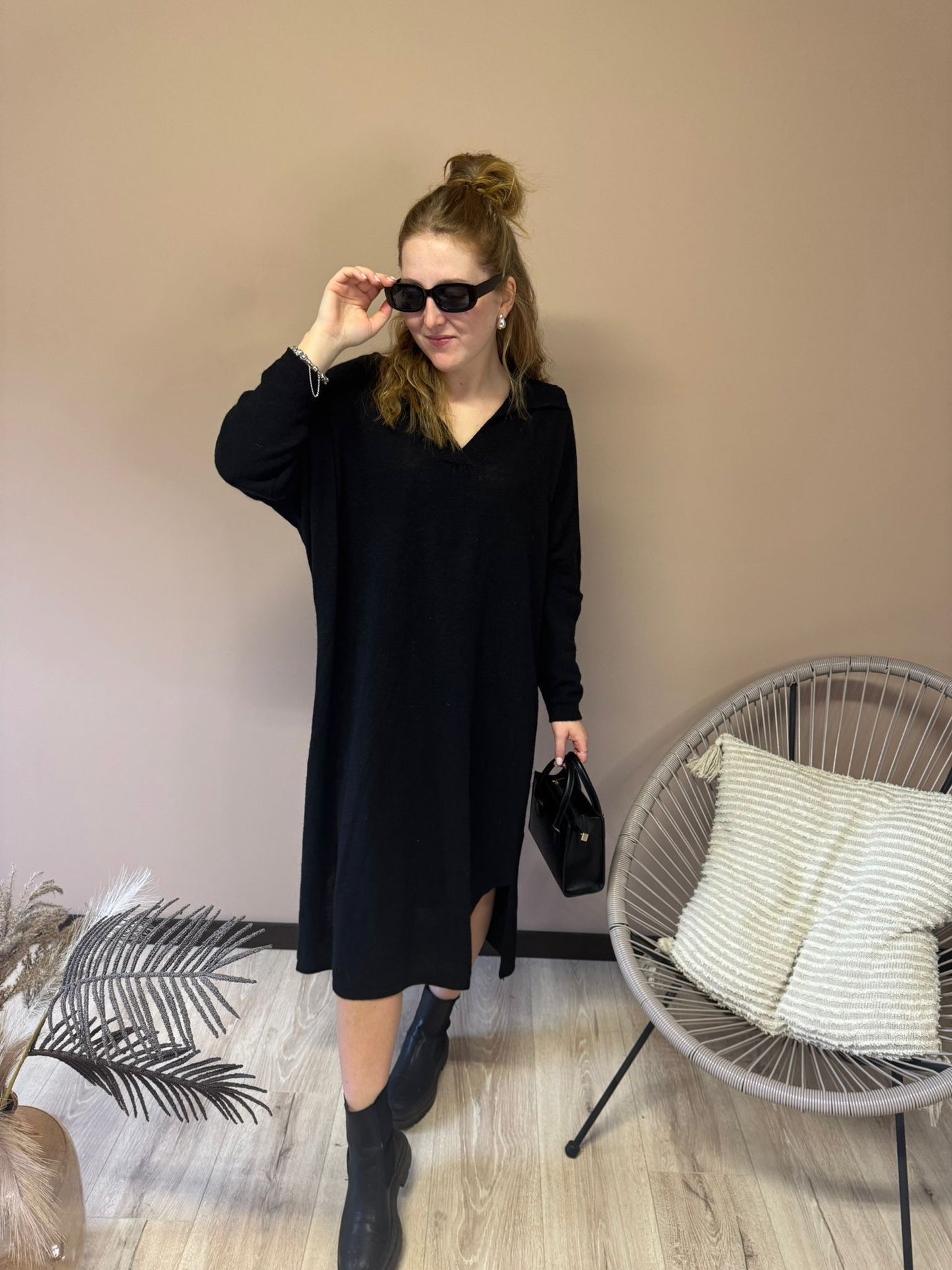 V-neck dress