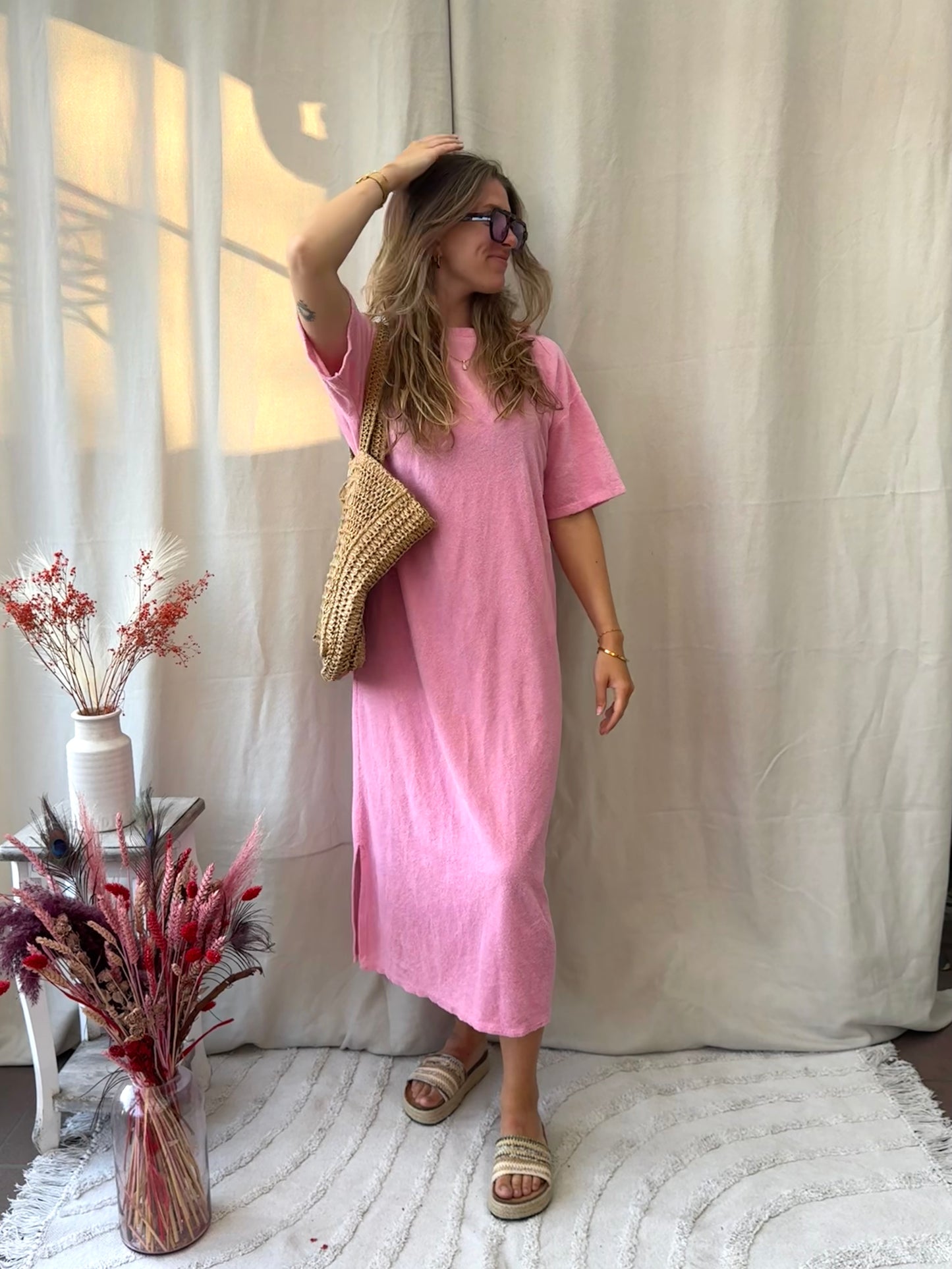 Sponge dress rosé