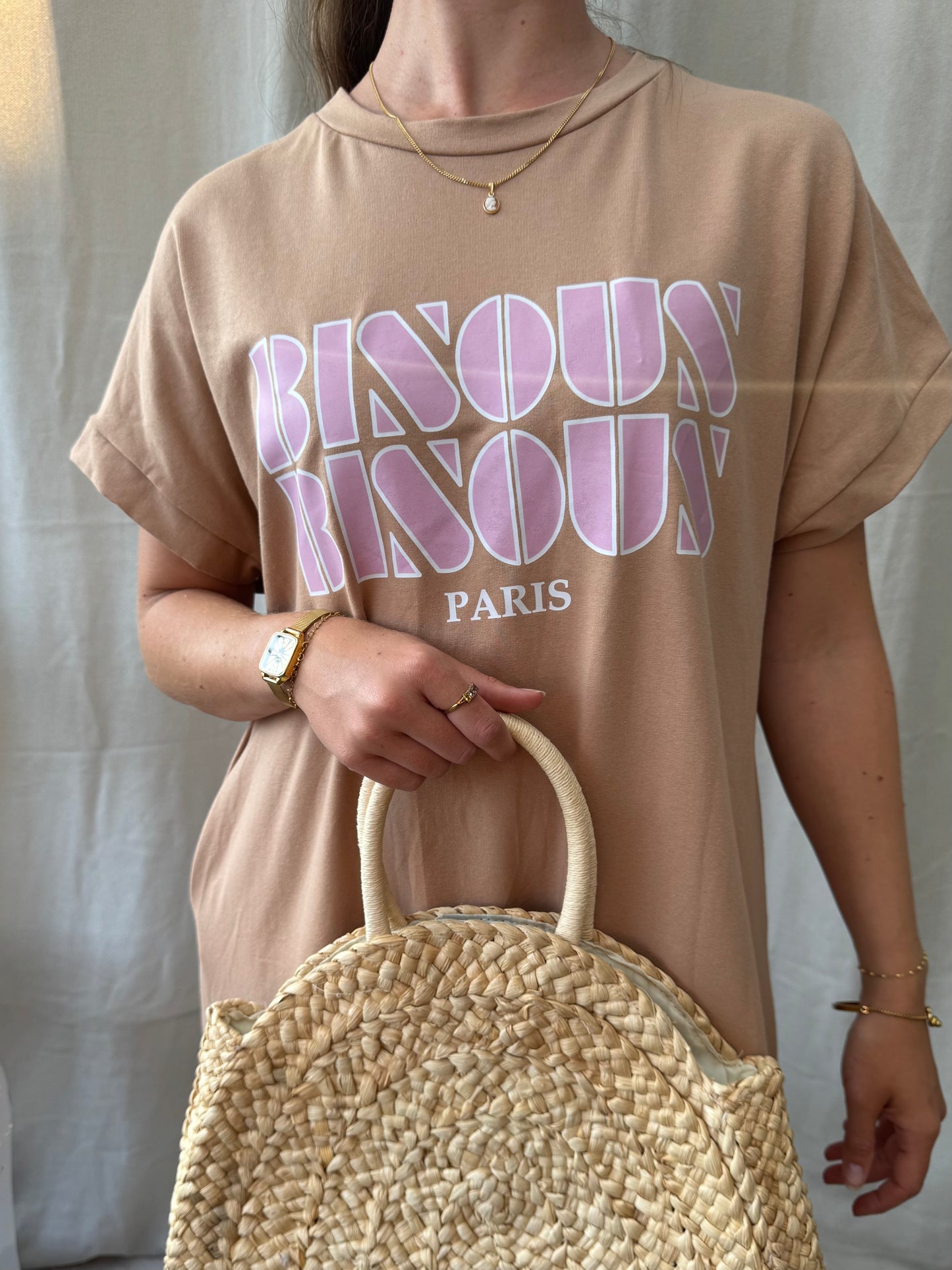 Bisous dress caramel