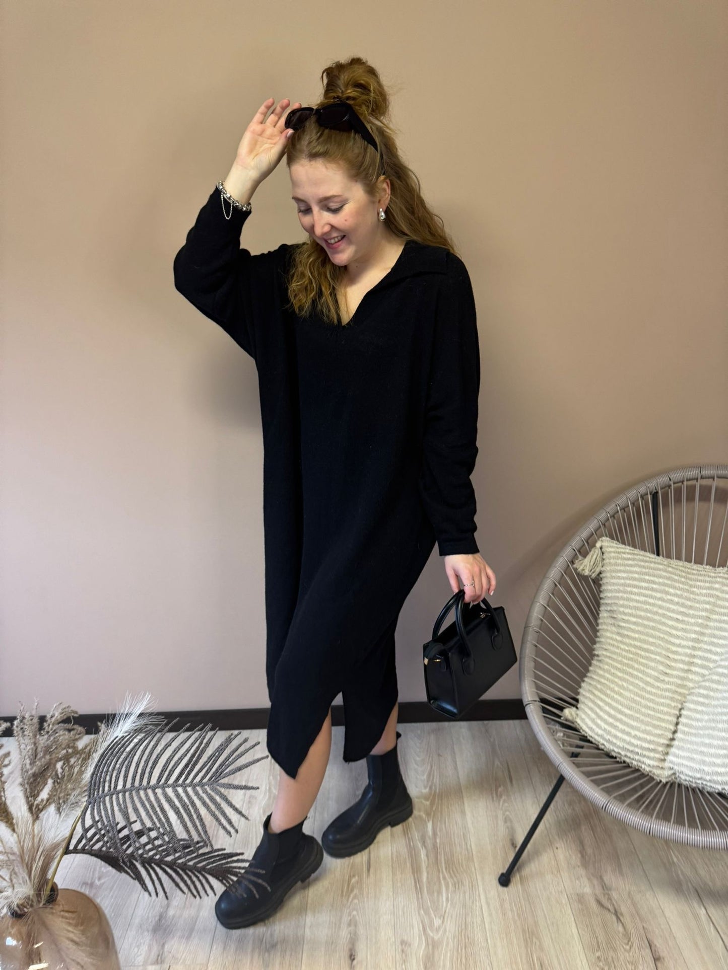 V-neck dress