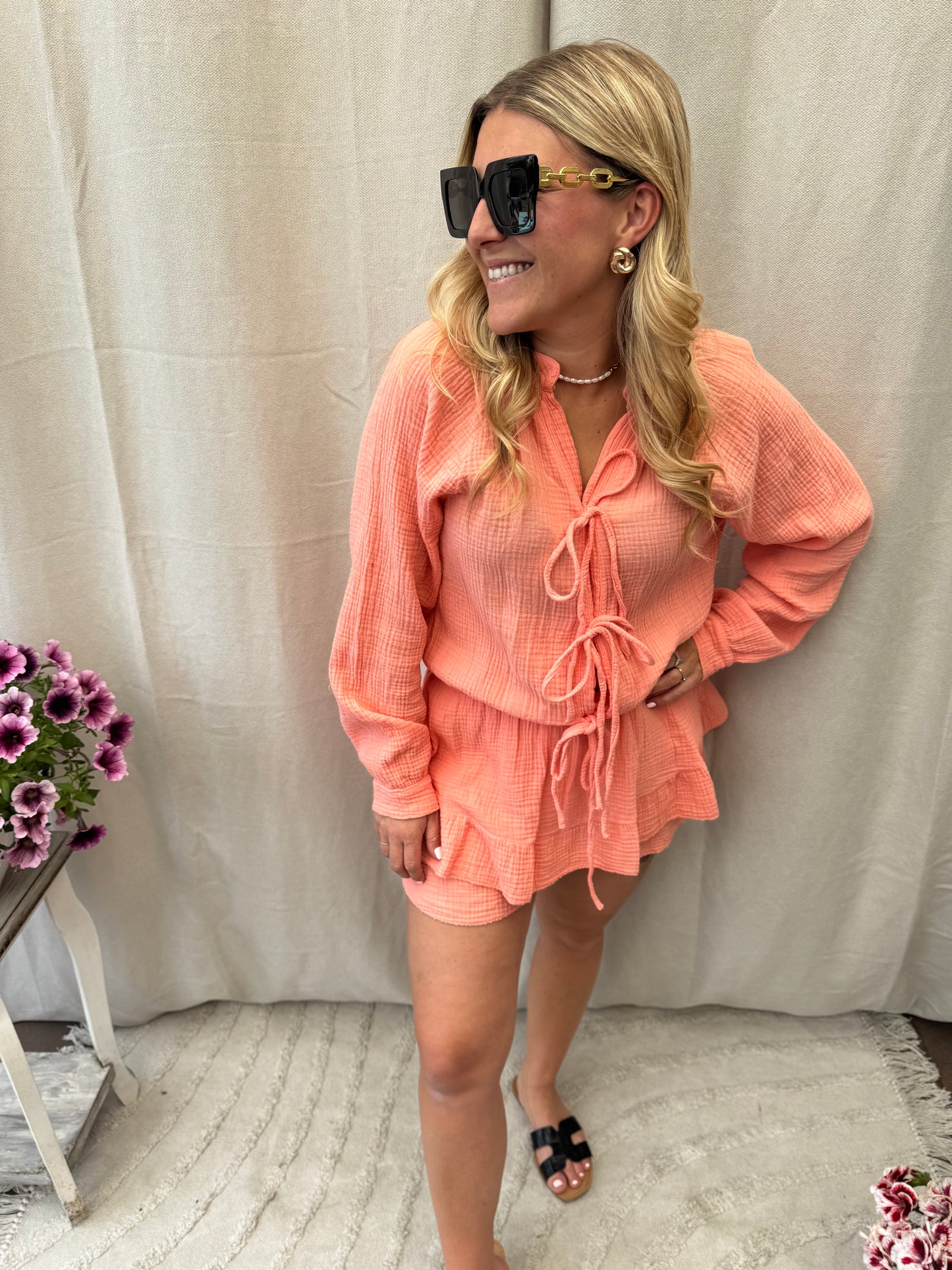 Ibiza playsuit coral