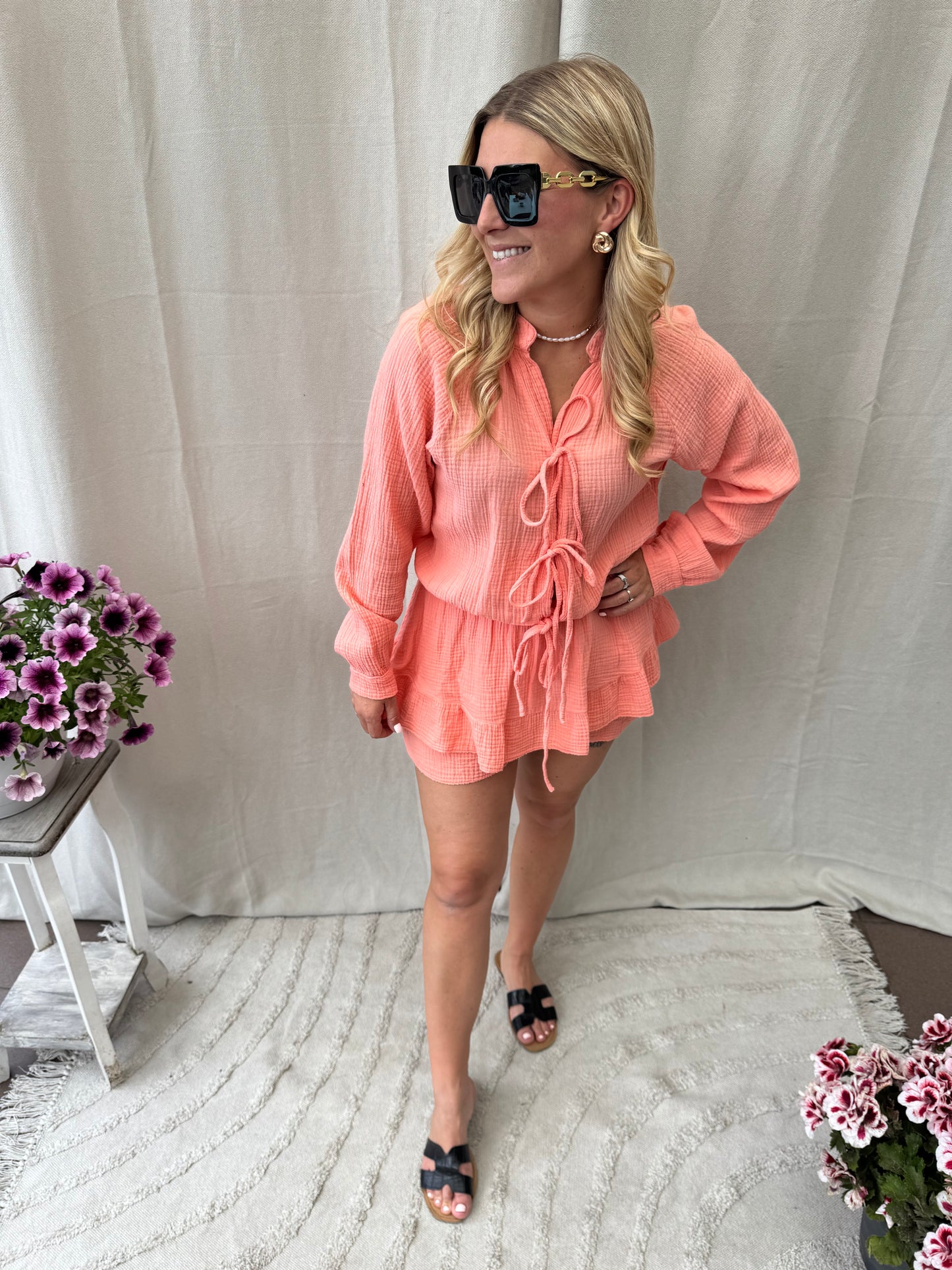 Ibiza playsuit coral