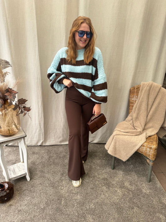 Flared pants chocolate