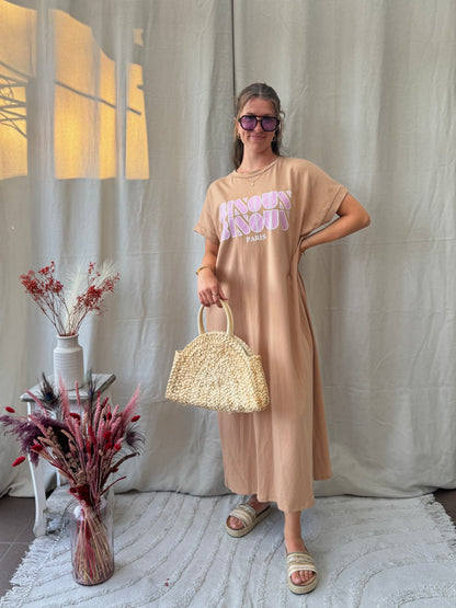 Bisous dress caramel