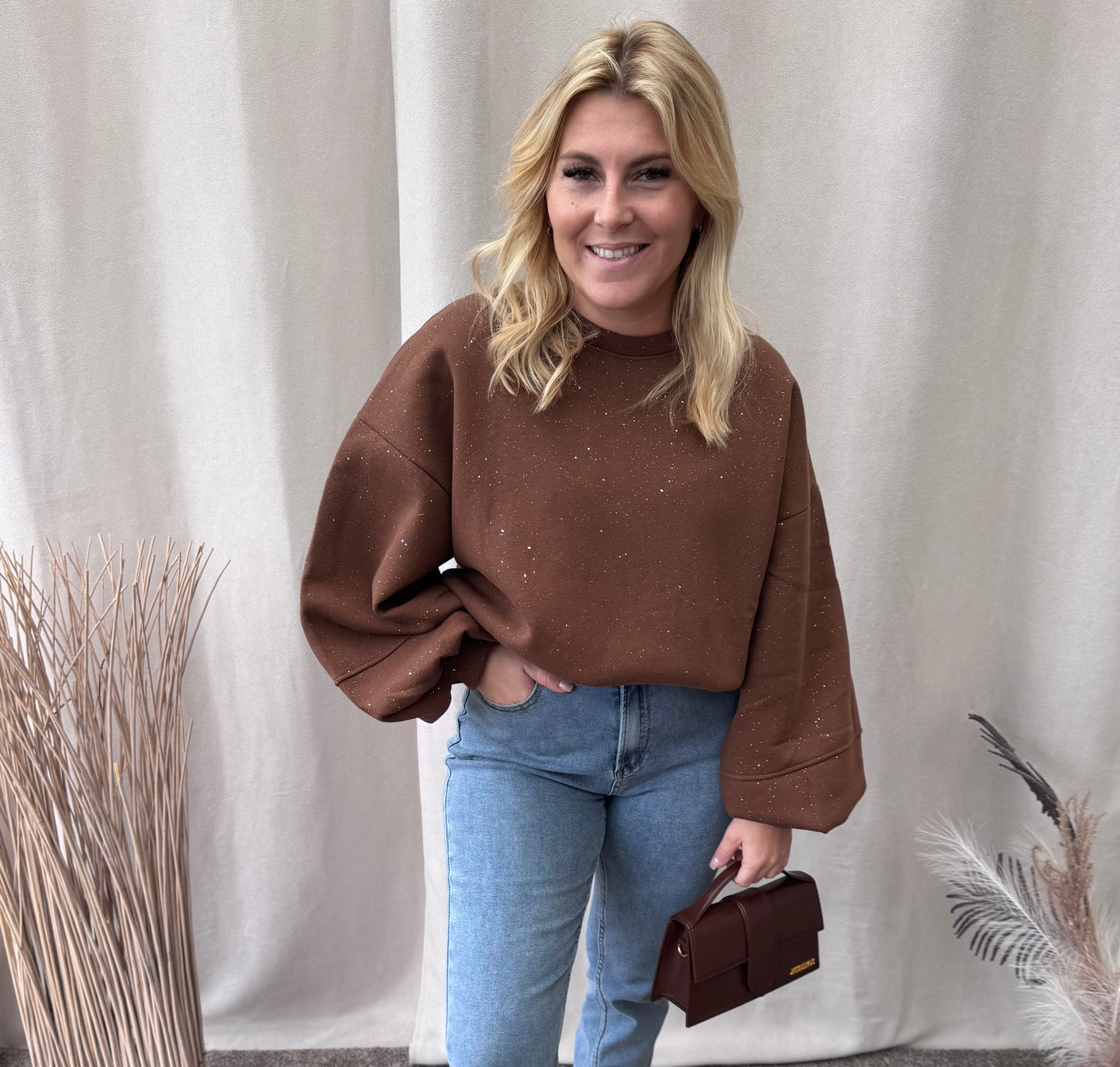 Brown glitter sweater