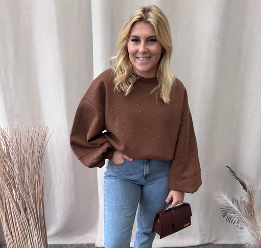 Brown glitter sweater