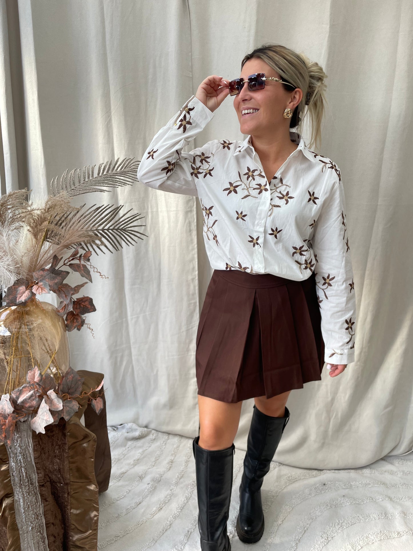Fall flower blouse