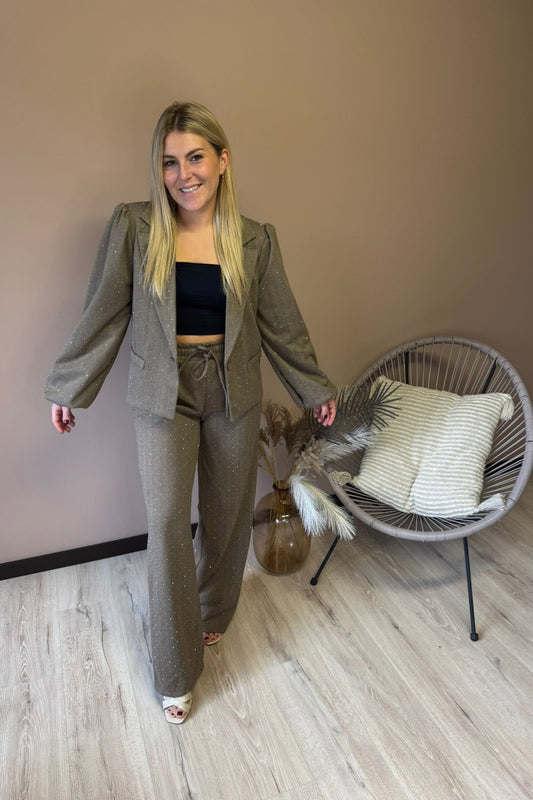 Brown glitter blazer